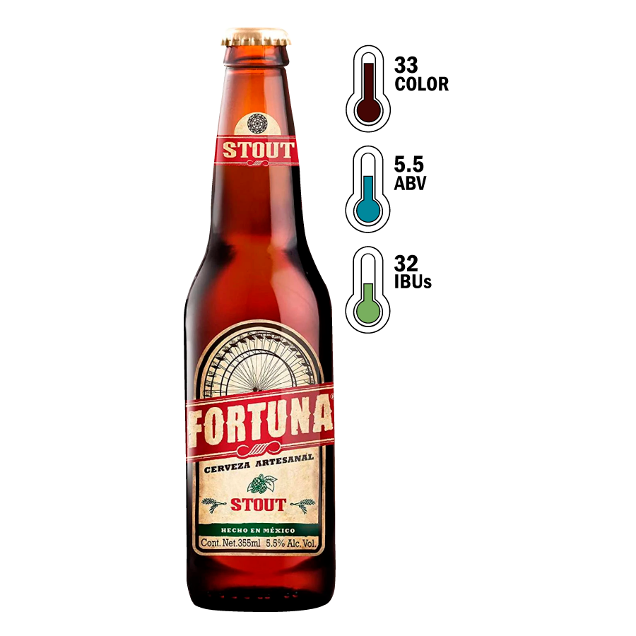 Cartón de Cerveza Fortuna OAT STOUT 24 pack (Oatmeal Stout) + Envío –  Cerveza Fortuna